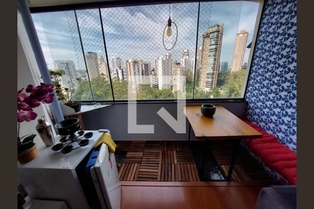 Varanda da Sala de apartamento para alugar com 1 quarto, 38m² em Paraíso do Morumbi, São Paulo