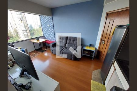 Sala de apartamento à venda com 1 quarto, 38m² em Paraíso do Morumbi, São Paulo