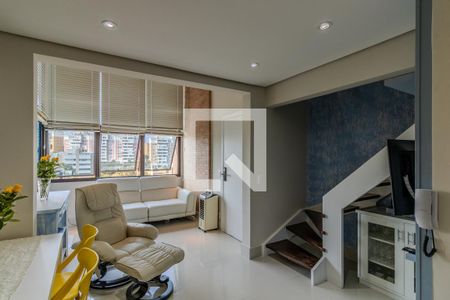 Sala de apartamento à venda com 1 quarto, 72m² em Paraíso do Morumbi, São Paulo