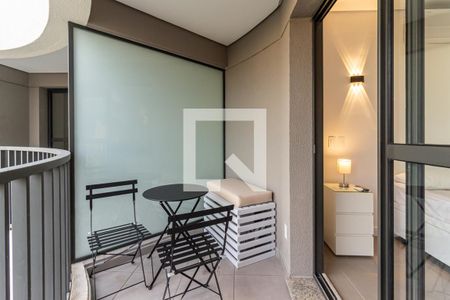 Studio para alugar com 26m², 1 quarto e sem vagaVaranda