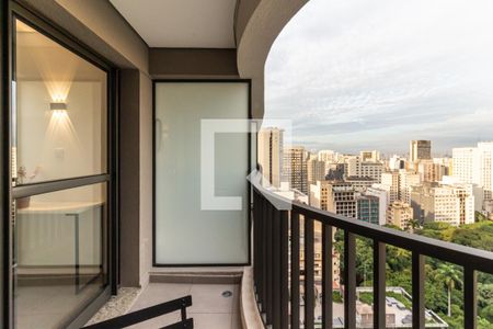 Varanda de kitnet/studio para alugar com 1 quarto, 26m² em Santa Efigênia, São Paulo