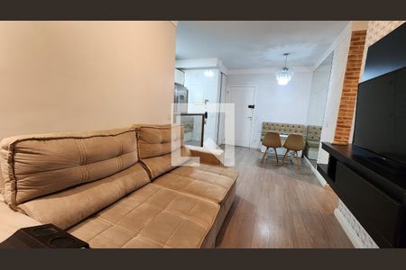 Detalhe Sala de apartamento para alugar com 2 quartos, 64m² em Marapé, Santos