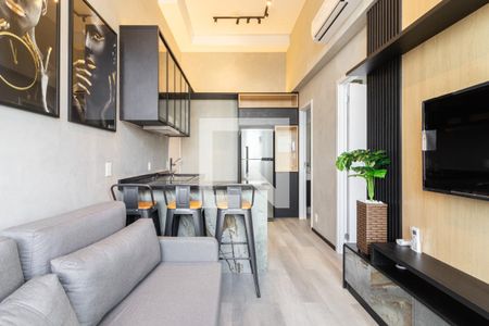 Sala de apartamento para alugar com 1 quarto, 37m² em Moema, São Paulo