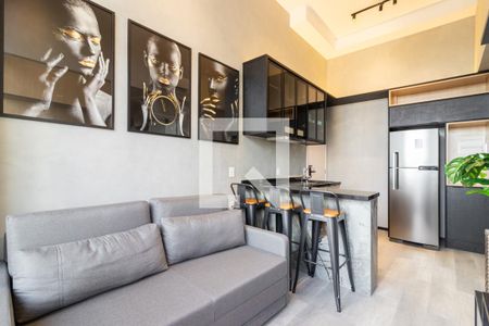 Sala de apartamento à venda com 1 quarto, 37m² em Moema, São Paulo