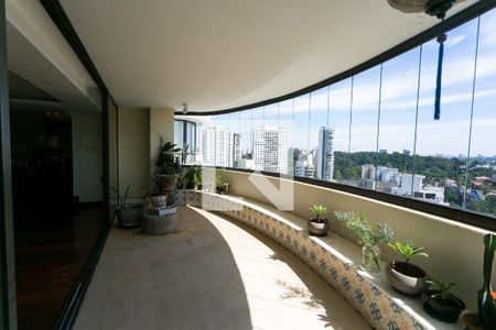 Varanda da Sala 1 de apartamento para alugar com 4 quartos, 388m² em Real Parque, São Paulo