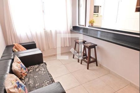 sala de apartamento para alugar com 1 quarto, 40m² em Guilhermina, Praia Grande