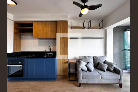 Sala de apartamento para alugar com 1 quarto, 28m² em Brooklin Paulista, São Paulo