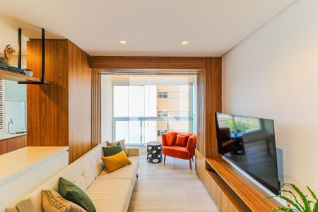 Sala de apartamento para alugar com 2 quartos, 61m² em Chácara Santo Antônio (zona Sul), São Paulo