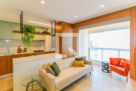 Sala de apartamento para alugar com 2 quartos, 61m² em Chácara Santo Antônio (zona Sul), São Paulo