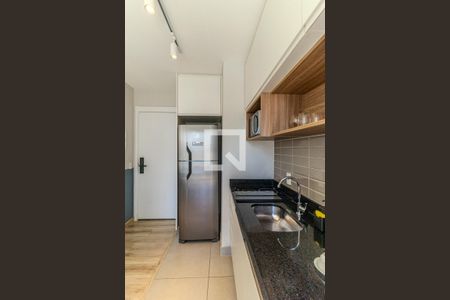 Cozinha de apartamento à venda com 1 quarto, 28m² em República, São Paulo