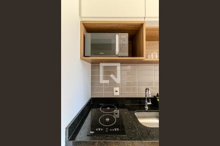 Cozinha de apartamento à venda com 1 quarto, 28m² em República, São Paulo