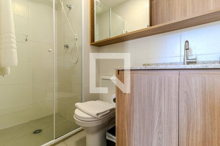 Apartamento para alugar com 28m², 1 quarto e sem vagaBanheiro da Suíte