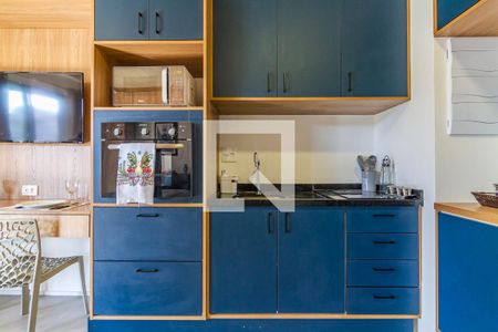 Cozinha de kitnet/studio à venda com 1 quarto, 34m² em Cerqueira César, São Paulo