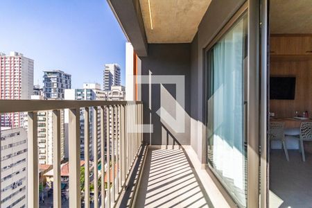 Studio à venda com 34m², 1 quarto e sem vagaVaranda