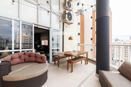 Varanda de apartamento à venda com 1 quarto, 126m² em Vila Nova Conceição, São Paulo