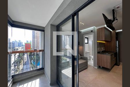 Sacada de apartamento para alugar com 1 quarto, 25m² em Brooklin Paulista, São Paulo