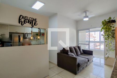 Sala de apartamento para alugar com 2 quartos, 71m² em Guilhermina, Praia Grande