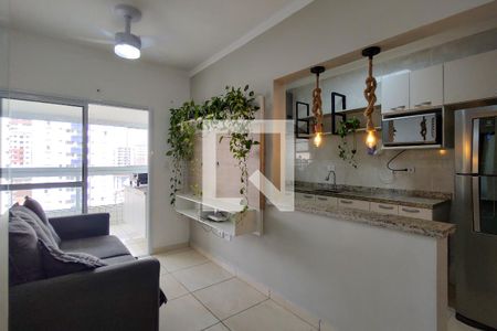 Sala de apartamento para alugar com 2 quartos, 71m² em Guilhermina, Praia Grande