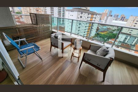 Varanda gourmet de apartamento para alugar com 2 quartos, 82m² em Campo Grande, Santos
