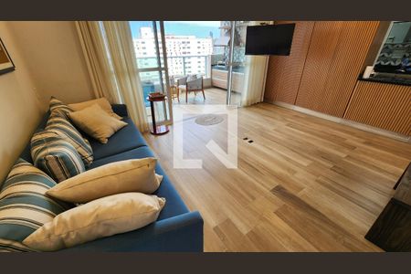 Detalhe Sala de apartamento para alugar com 2 quartos, 82m² em Campo Grande, Santos