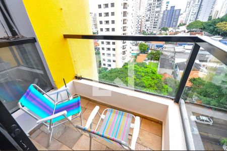 Varanda da Sala de apartamento à venda com 1 quarto, 50m² em Pinheiros, São Paulo