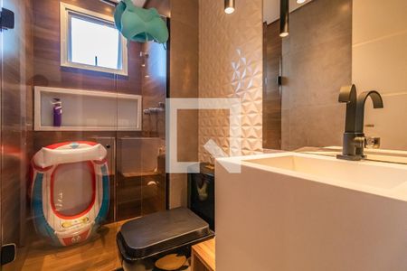 Banheiro Social de apartamento à venda com 2 quartos, 65m² em Alphaville Empresarial, Barueri