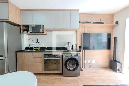 Sala/Cozinha de apartamento para alugar com 1 quarto, 28m² em Bela Vista, São Paulo