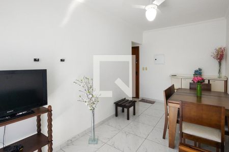 Sala de apartamento para alugar com 1 quarto, 60m² em Maracanã, Praia Grande