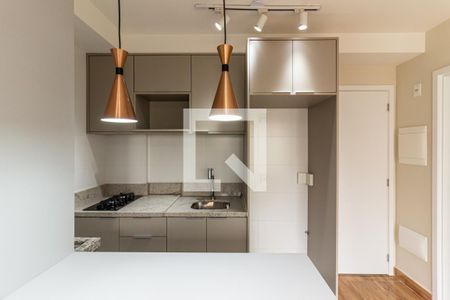 Cozinha de apartamento para alugar com 1 quarto, 28m² em Campos Elíseos, São Paulo