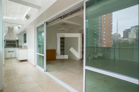 Varanda da Sala de apartamento para alugar com 3 quartos, 140m² em Jardim Paulista, São Paulo