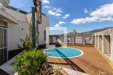 Varanda  de apartamento à venda com 1 quarto, 90m² em São Pedro, Belo Horizonte