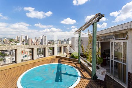 Varanda  de apartamento à venda com 1 quarto, 90m² em São Pedro, Belo Horizonte