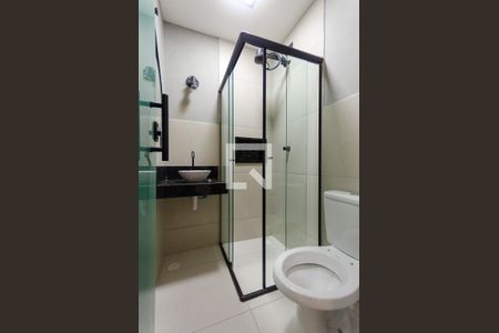 Banheiro de kitnet/studio para alugar com 1 quarto, 24m² em Vila Primavera, São Paulo