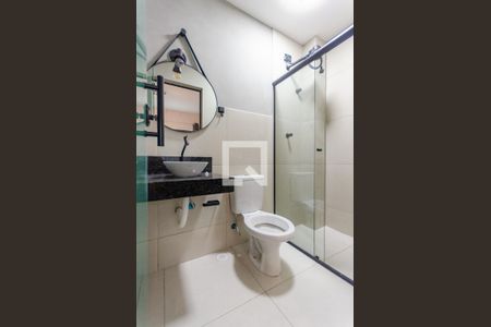 Banheiro de kitnet/studio para alugar com 1 quarto, 26m² em Vila Primavera, São Paulo