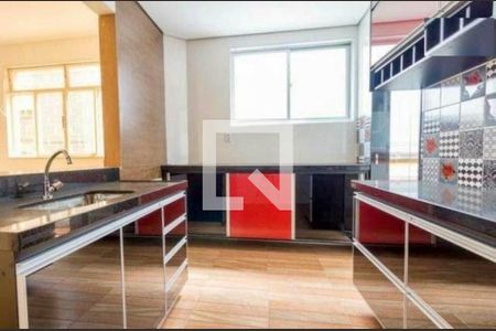 Cozinha de apartamento à venda com 3 quartos, 119m² em Sion, Belo Horizonte