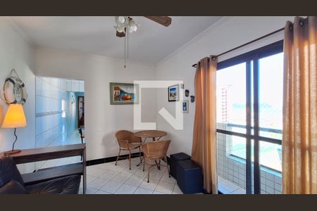 Sala de apartamento para alugar com 1 quarto, 43m² em Guilhermina, Praia Grande