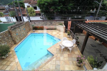 Varanda da sala - Vista de casa à venda com 3 quartos, 350m² em Anil, Rio de Janeiro