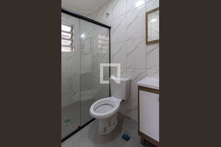 banheiro social_2 de apartamento para alugar com 2 quartos, 48m² em Vila Gumercindo, São Paulo