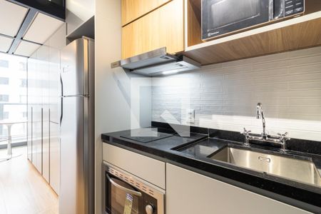 Cozinha de kitnet/studio para alugar com 1 quarto, 35m² em Moema, São Paulo