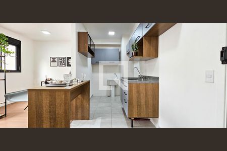 Cozinha de apartamento para alugar com 1 quarto, 33m² em Jurubatuba, São Paulo