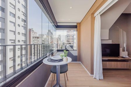 Varanda de apartamento à venda com 1 quarto, 51m² em Jardim Paulista, São Paulo