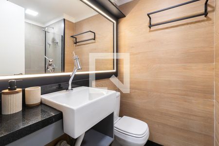 Banheiro de kitnet/studio à venda com 1 quarto, 21m² em Indianópolis, São Paulo