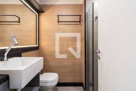 Banheiro de kitnet/studio à venda com 1 quarto, 21m² em Indianópolis, São Paulo