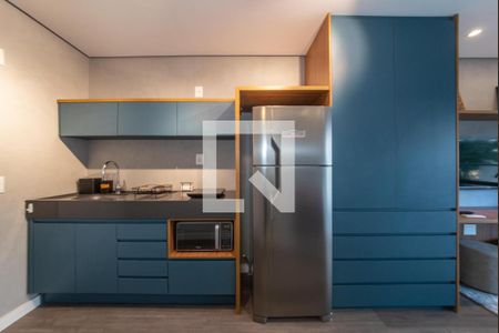 Cozinha de kitnet/studio para alugar com 1 quarto, 25m² em Brooklin Novo, São Paulo