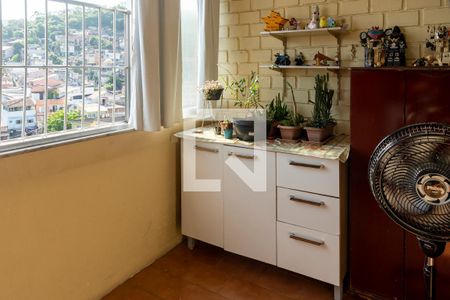 Varanda da sala / quarto de apartamento à venda com 1 quarto, 46m² em Tanque, Rio de Janeiro