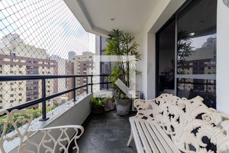 Varanda da Sala de apartamento à venda com 4 quartos, 140m² em Morumbi, São Paulo