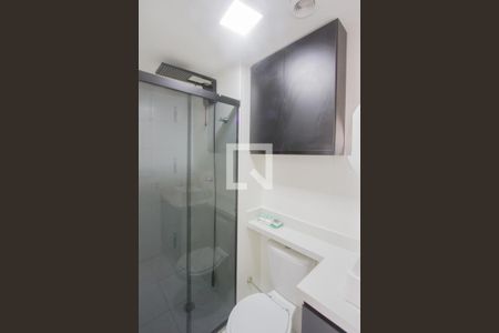 Banheiro de apartamento para alugar com 1 quarto, 27m² em Parque Maria Helena, São Paulo