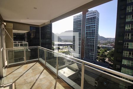 Varanda da Sala de apartamento à venda com 1 quarto, 62m² em Barra da Tijuca, Rio de Janeiro