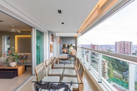 Varanda da Sala de apartamento à venda com 4 quartos, 156m² em Gutierrez, Belo Horizonte