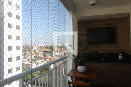 Varanda da sala  de apartamento à venda com 2 quartos, 60m² em Campininha, São Paulo